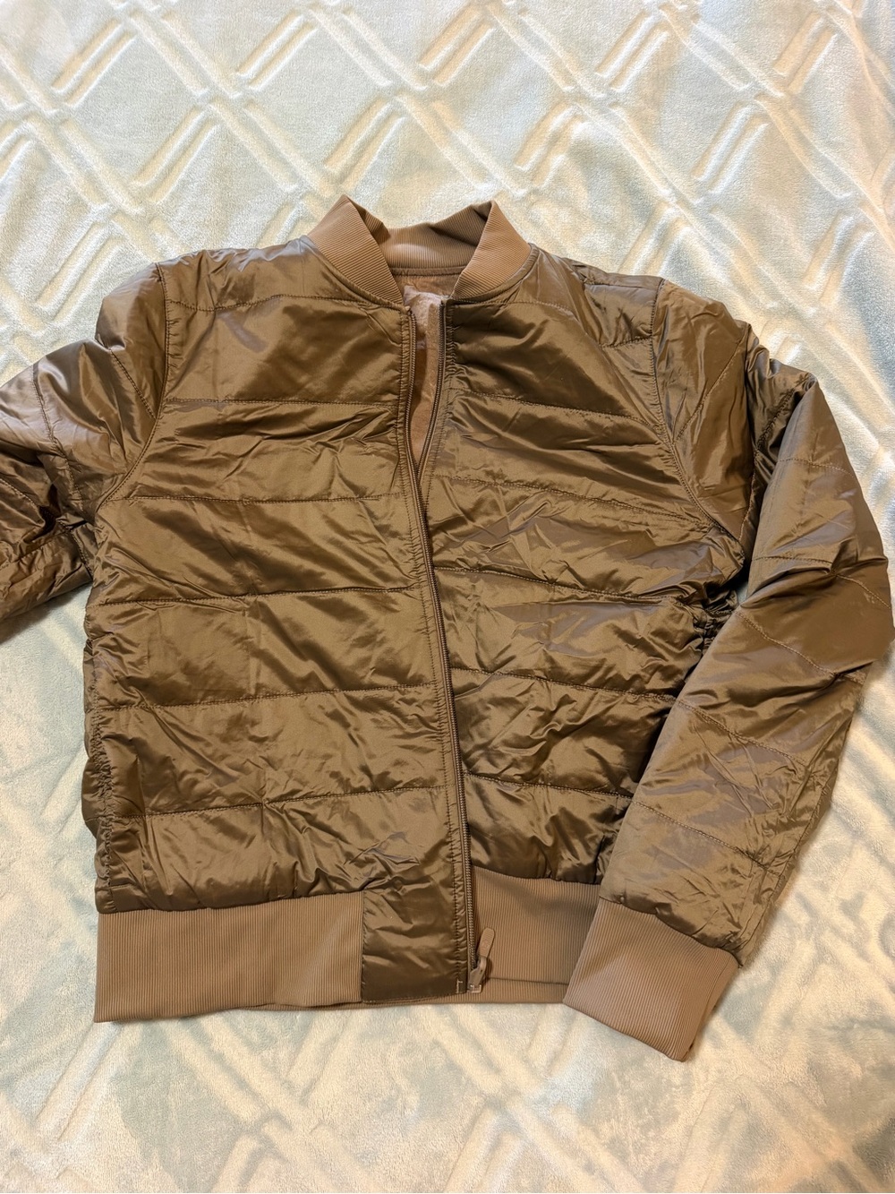 lululemon athletica Bomber Jacket in Raw Linen and Tan